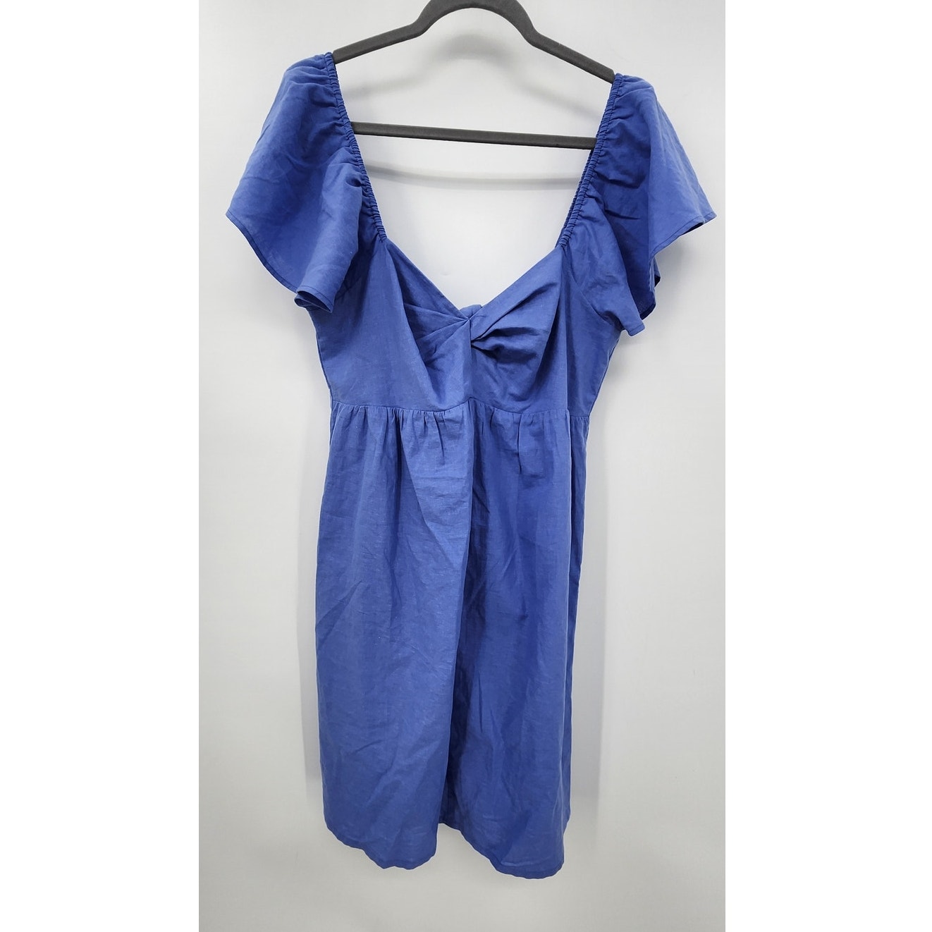 New Nwt La Relaxed Young Sundress Cotton Linen Blend Bluebell Dress Large — image 2 of 8